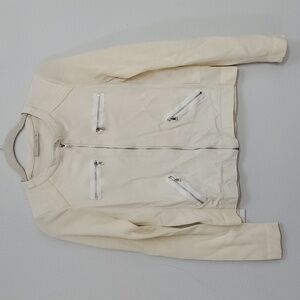 Townsen cream wool leather jacket